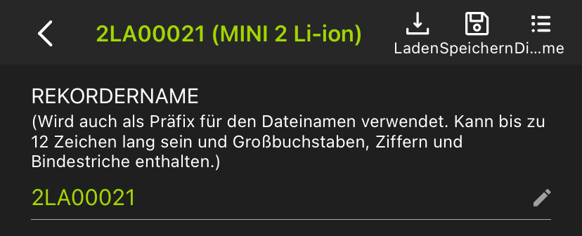 Screenshot des oberen Bereichs des gekoppelten Konfigurations-Editors, der nachstehend beschrieben wird.