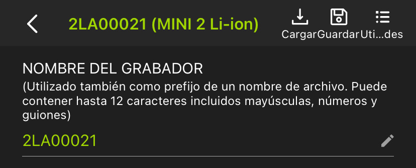 Captura de pantalla de la parte superior del editor de configuración emparejado, que se describe a continuación.