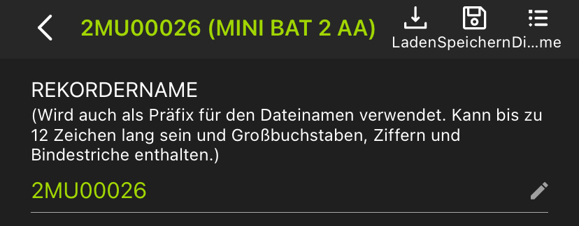 Screenshot des oberen Bereichs des gekoppelten Konfigurations-Editors, der nachstehend beschrieben wird.
